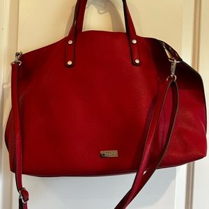 Carlos Santana red leather bag